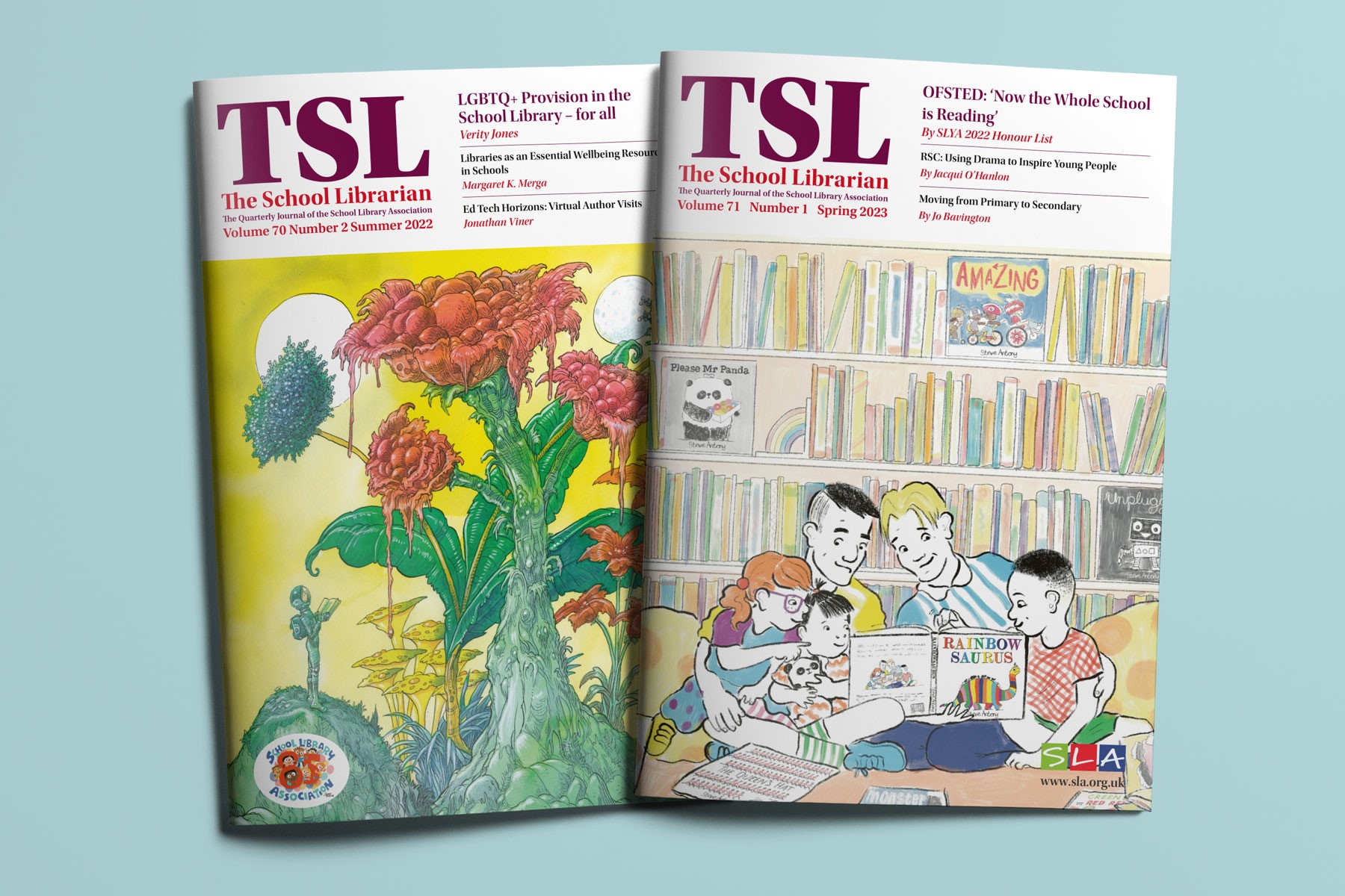 Back issues of The School Librarian magazine printed by Holywell Press